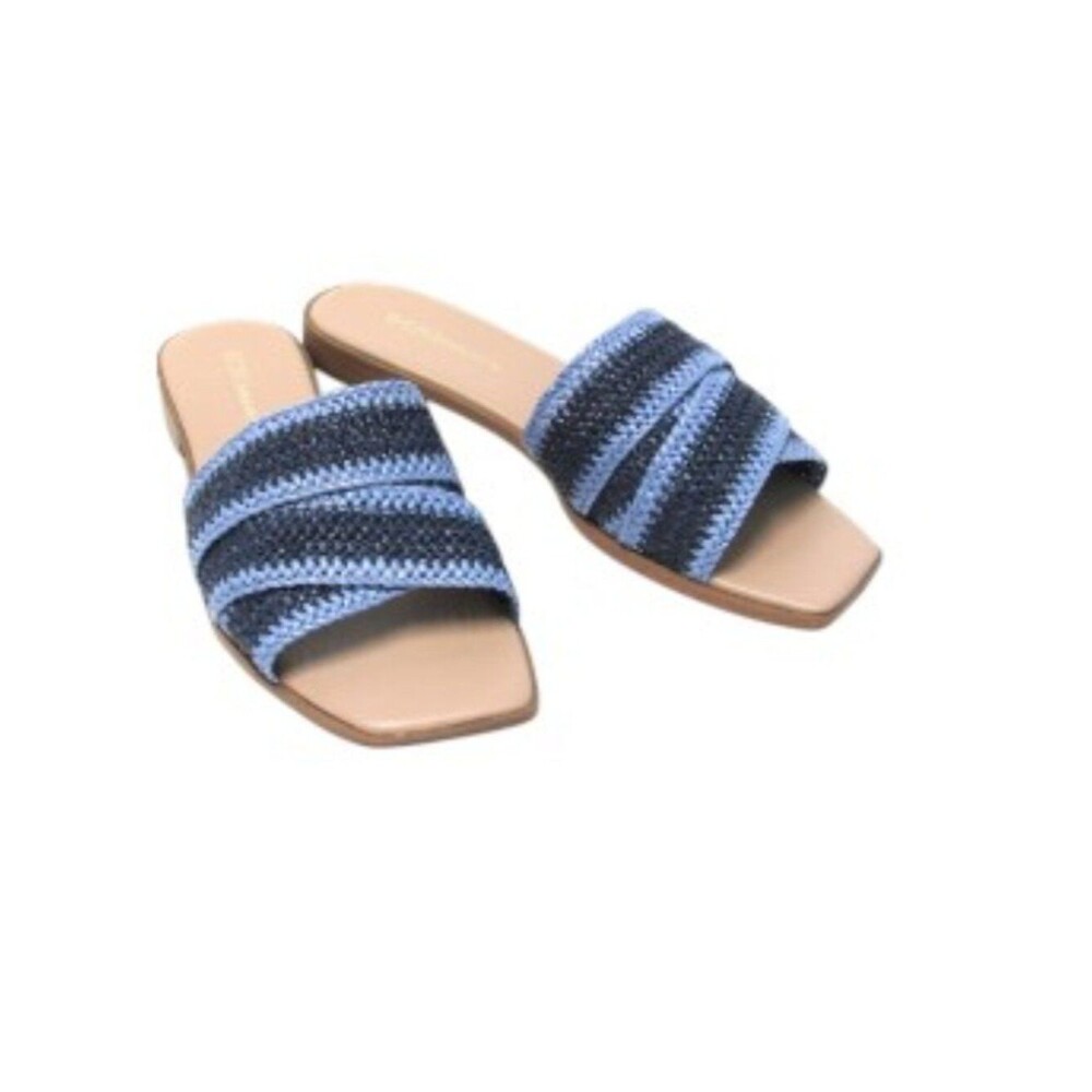 NIB BCBGeneration Lileen Flat Slide Sandal‎ in Blue/Light Blue - Size 7M